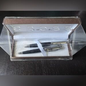 Cross Pen Set in Black and silver